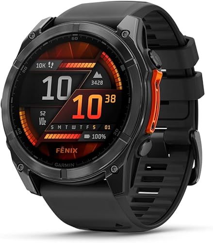 Miniatura 22 de Garmin fēnix® 8 – 47mm, AMOLED, Smartwatch GPS Multisport Premium, Vida Útil de Batería Larga, Certificado para Buceo, Linterna LED Integrada, Gris