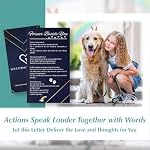 Dog Memorial Gifts for Loss of Dog – Loving Pet Memorial Wind Chimes, Dog Bereavement Gifts with Memorial Poem Gift Cards for The Passing of Dogs and Cats (Midnight Black)