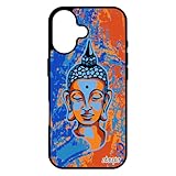 utaupia Coque Bouddha de Protection pour iPhone 17 en Silicone Hindou 4G Pas Cher Illustration Zen Journal Portrait Bleu Jolie Case Tibet