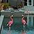 XONOR Metal Flamingo Garden Statues Red Flamingo Yard Art Outdoor Sculptures for Home Patio Lawn Backyard Décor, Set of 2
