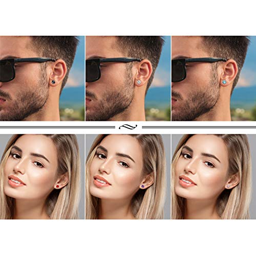 Cupimatch Set di orecchini da donna, in acciaio