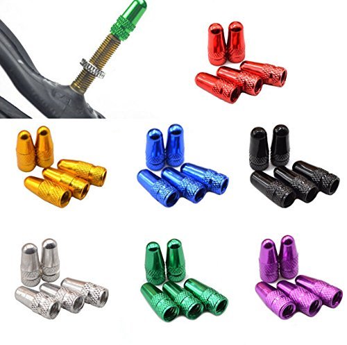 5PCS -Bicicletta -Presta -Tappi Valvola Alluminio -Cover Lega