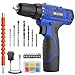 FADAKWALT Akkuschrauber Klein, 12V Akku Bohrmaschine Set mit Bohrer Bits, Akkubohrer mit 50-tlg Zubehör, 21+1 Drehmoment,19 Nm Max. LED-Licht, Akku Schrauber für Reparatur und DIY (Blau)