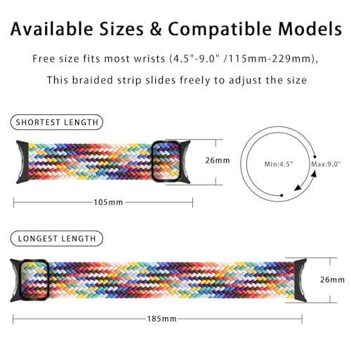 Correa Nylon Elástica Trenzada para Google Pixel Watch 41/45mm miniatura 3