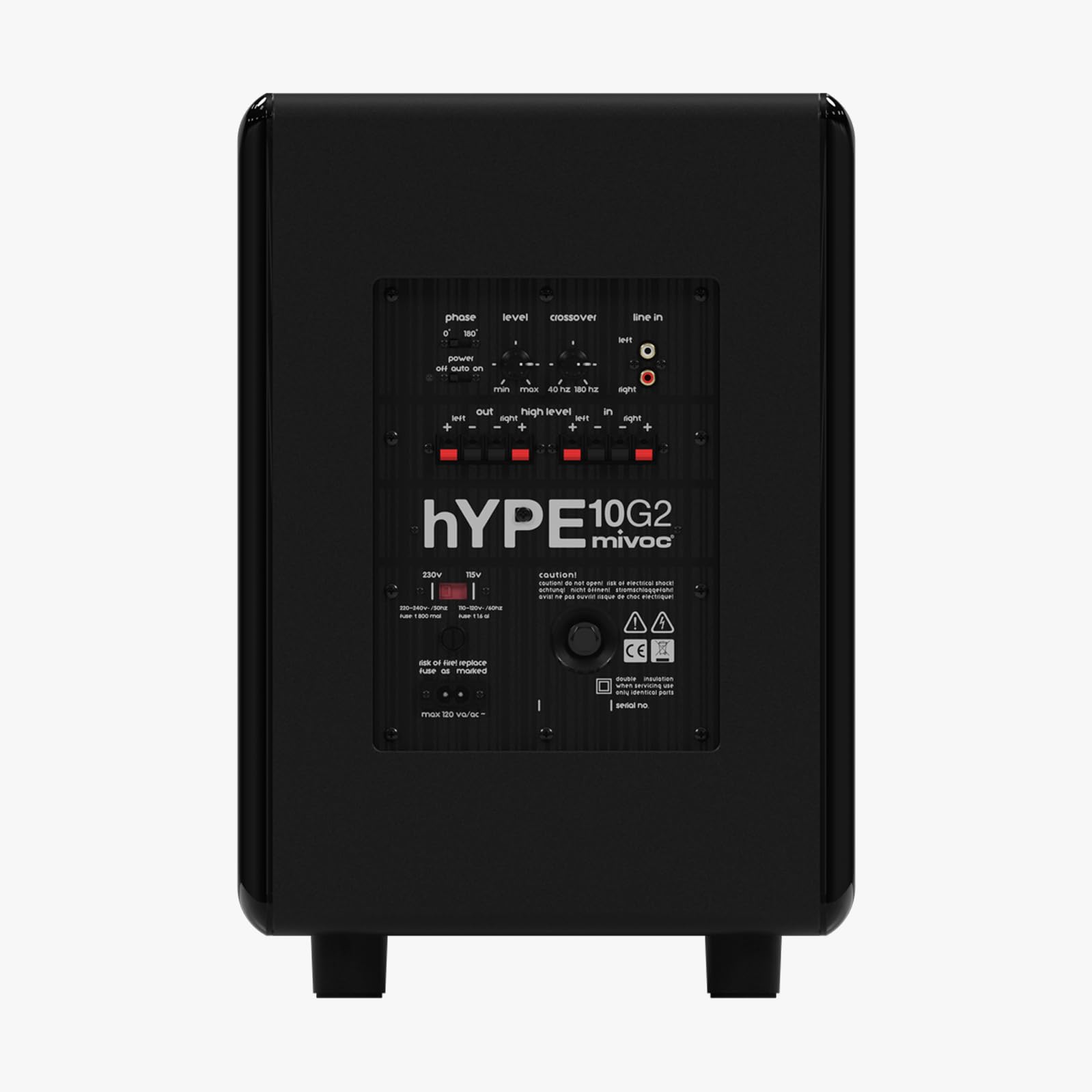 Hype 10 G2 HiFi Aktiv Subwoofer Schwarz 10 Zoll 300W 20 bis 180Hz für Heimkino und Musik