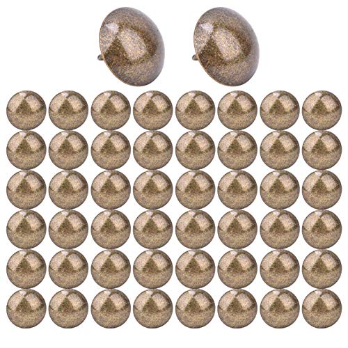 50Pcs Thickened Upholstery Tacks Furniture Nails Pins, Nailhead Decorative Trim for Furniture, Round Head Decorative Thumbtack Hardware Parts(23 * 23mm)