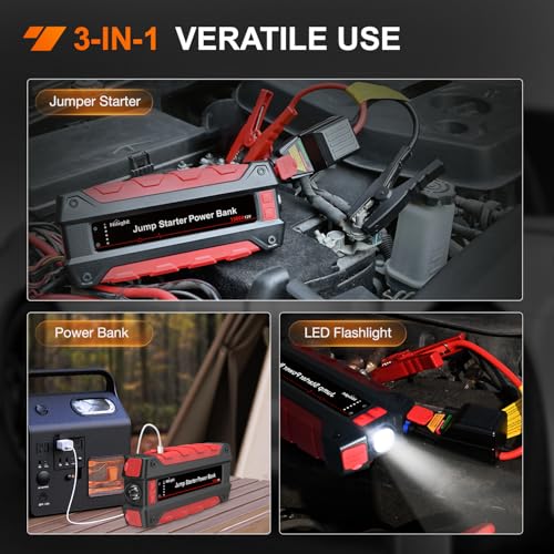 Image of Nilight 1500A Car Battery Jump Starter Up to 7.0L Gas /5.5L Diesel Engines