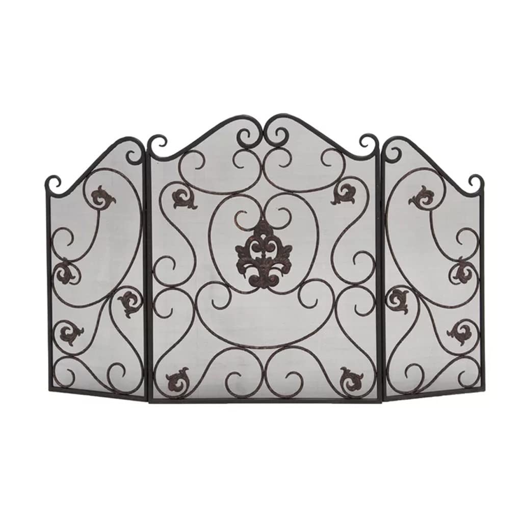 Schermi per Caminetti di Guardia Metallo Nero Camino Schermo Schermo Cavo Partizione con Net Fireplace Guardrail Pieghevole Pieghevole Frence Rete Fence Frence Fenny Panel Panel Panel Recence Accessor