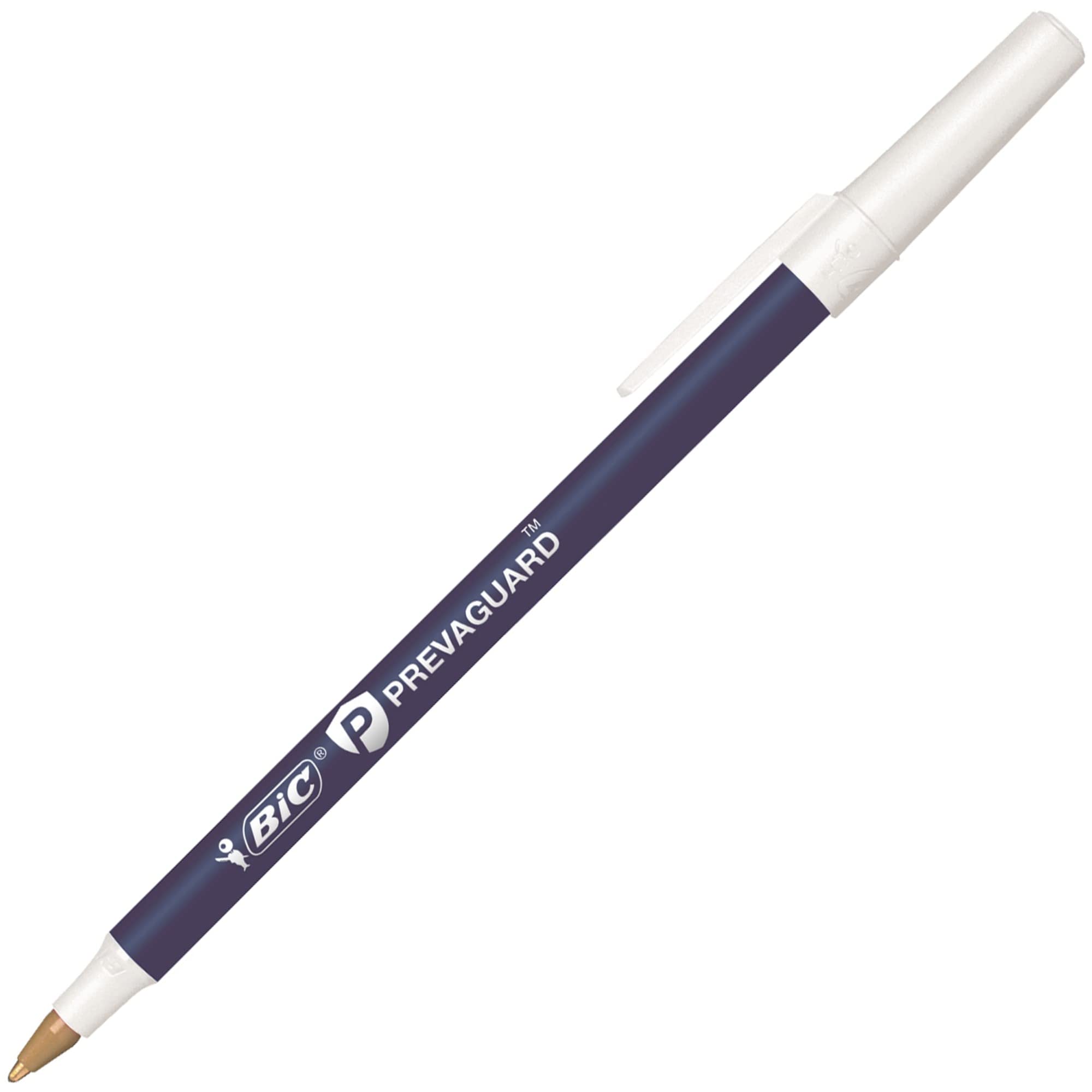 BIC PrevaGuard Round Stic Ballpoint Pen, Blue, 1.0 mm Medium Point Size, 60-Count Smooth and Versatile Writing - Image 3
