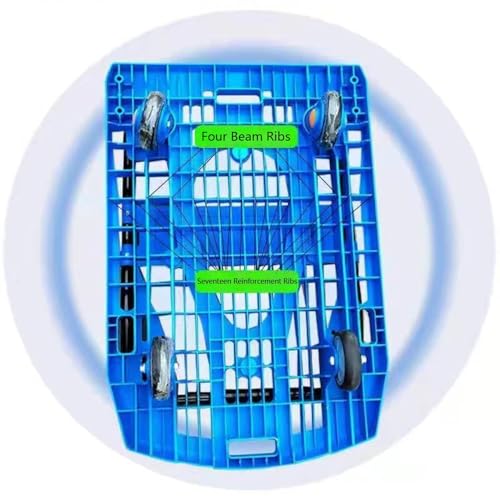 Carretilla plegable de plataforma con ruedas silenciosas pequeña miniatura 4