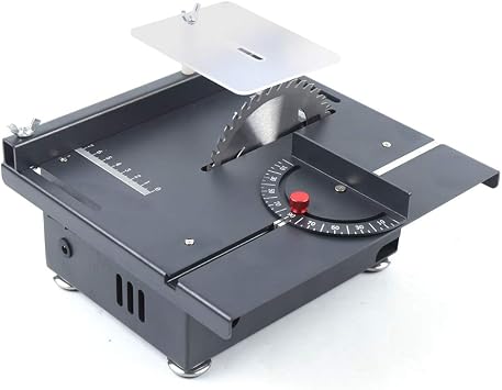 Mini Table Saw,Adjustable Angle Desktop Cutter Saw,7-speed Multi-function Table Saw,Electric Bench Saw Cutting Machine for Cutting PCB, Plastic, Acrylic, Thin Wood Panels