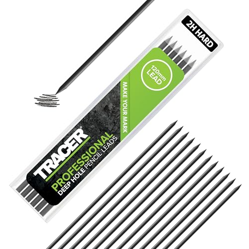 Tracer Deep Hole Pencil Leads 12 Pack 2.8mm 2H Graphite Hard