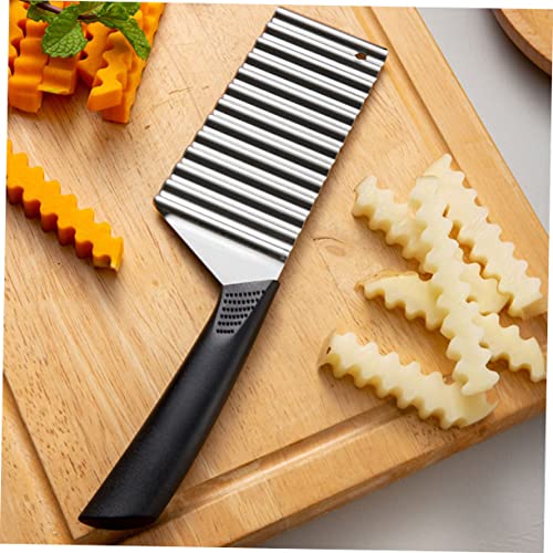 Cortador ondulado de papas acero inoxidable 2 piezas miniatura 5