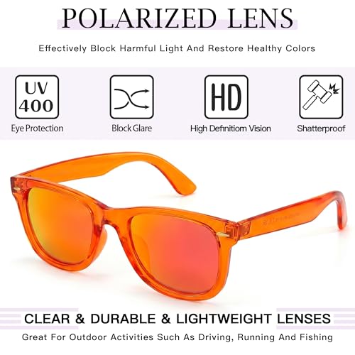 Image of SIPHEW Polarized Sunglasses for Women & Men - UV400 Mirrored Beach Eyewear, Designer Unisex Fashion Sunglasses w /Medium Fit