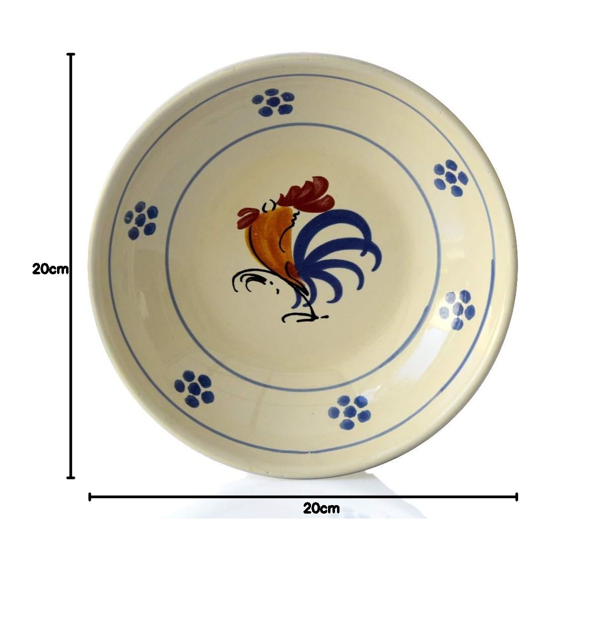 Colì Maioliche e Terrecotte dal 1650 Ciotola grande Linea Gallo (Ø 20 cm)