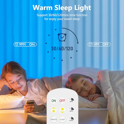 Image of Battery Operated Wall Sconces Set of Two, 3000mAh Battery Rechargeable RGB 3 Colors Temperature Dimmable Wall Lights Fixtures with Remote Wall Lamp Sconces for Bedroom Living Room