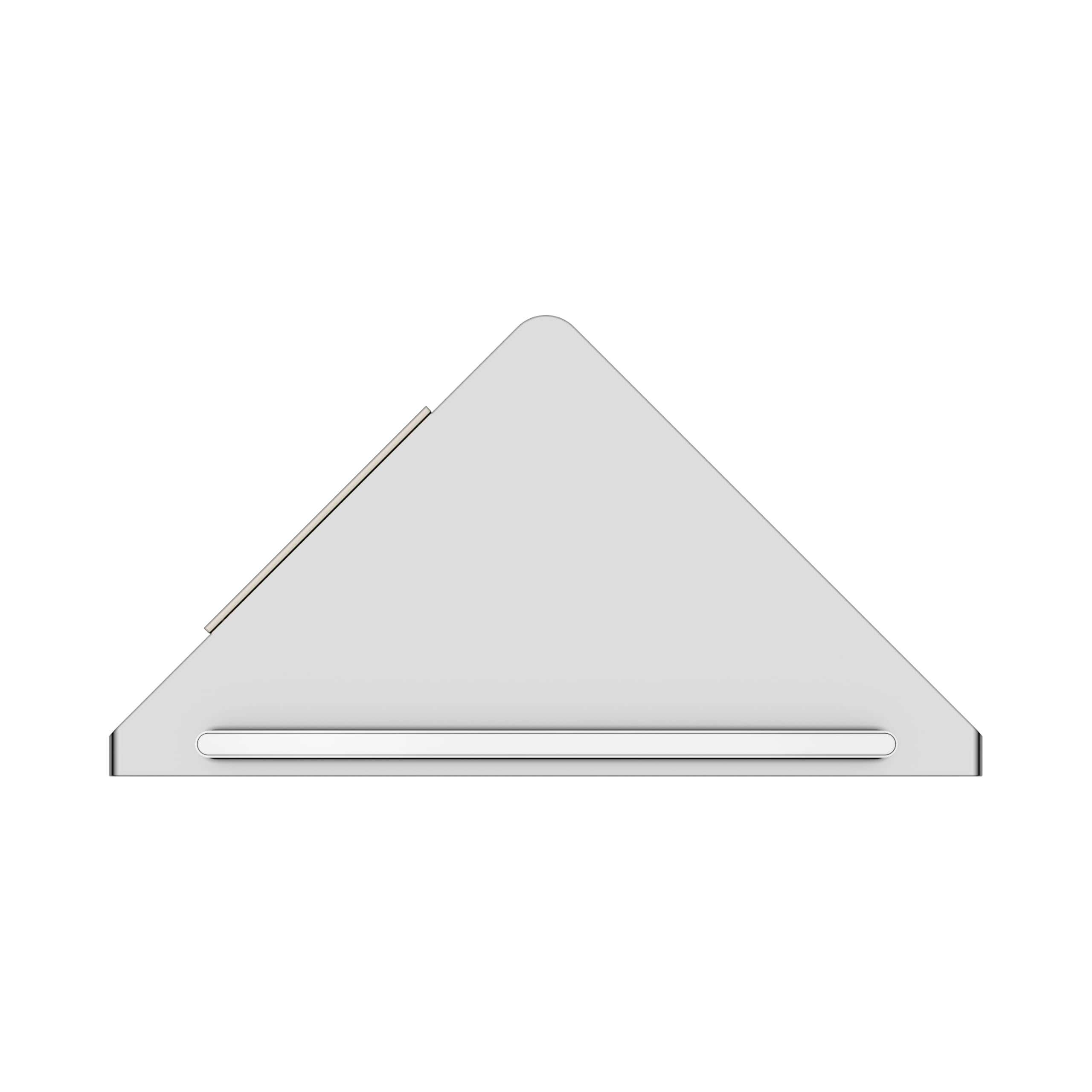 Keuco Edition 400 Eck-Duschablage 24,5 x 24,2 cm, mit Abzieher, Aluminium | silber eloxiert, Made in Germany, inkl. Schrauben und Dübel, Duschregal zum Bohren