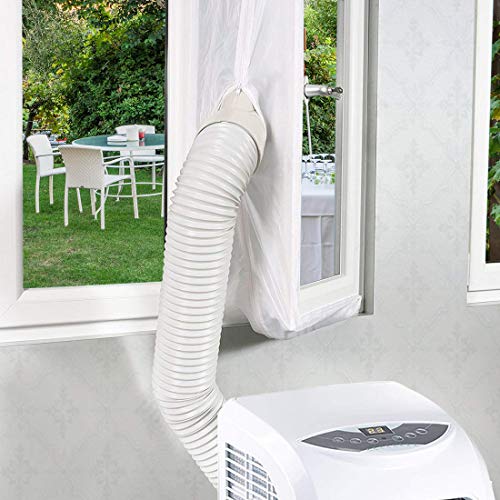 Preisvergleich Produktbild GIANOLUC 4M Fensterabdichtung Für Mobile Klimageräte und Abluft-Wäschetrockner, Airlock Passend zu Jedem Klimagerät und Allen Schlauchgrößen, Hot Air Stop Für Fenster, Kippfenster, Dachfenster
