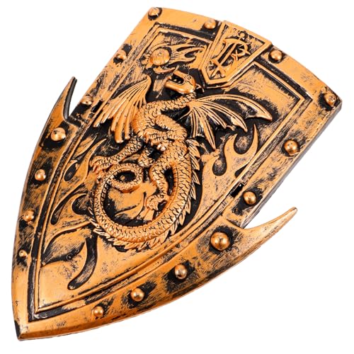 Healvian Escudo Medieval de Dragón con Accesorio de Cosplay Decoración de Fiesta y Eventos Temáticos rol