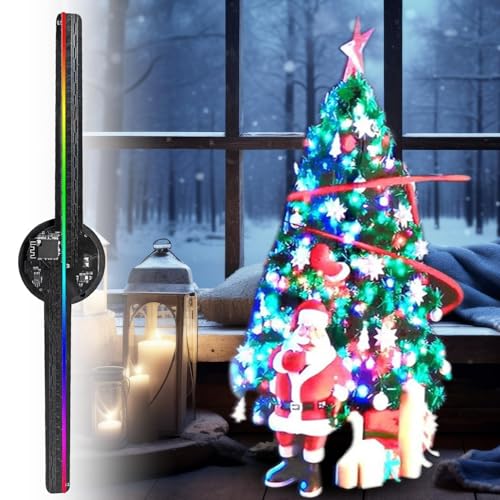 Proyector Holográfico | Ventilador De Holograma | Proyector De Hologramas Navideño | con 244 Luces LED, Control De Aplicación Remota | para Navidad, Halloween, Vacaciones