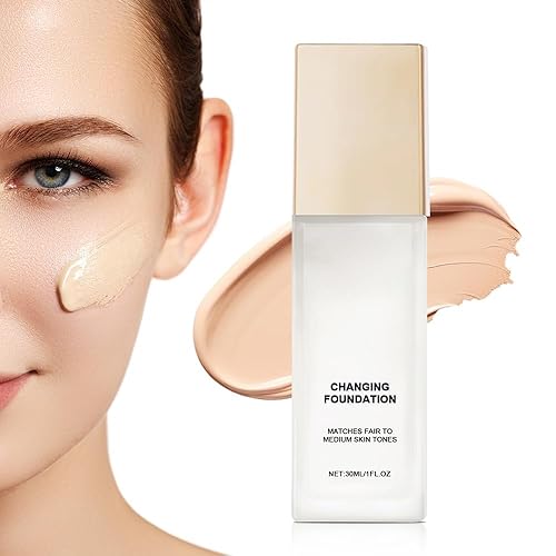 Color Changing Magic Foundation, 2025 Upgrade Color Changing Foundation, All Day Flawless Warm Skin Tone BB Cream Makeup Base Concealer, Long Lasting Color Match for Face for All Skin SPF15 (1PCS) - 1PCS