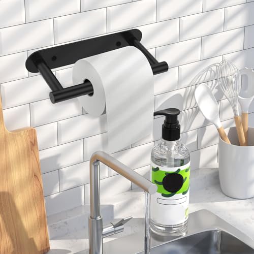 de 304 Soporte de papel higiénico de acero inoxidable Adhesivo o tornillo Soporte de rollo de inodoro Diseño de bloqueo giratorio Papel higiénico Rolón de papel babor de pared Soporte de tejido para e