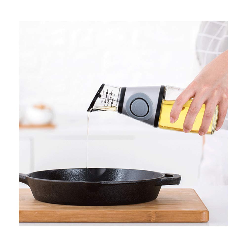 Botella Dispensadora Oliva Botellas Dispensadoras Vertedor Cocina Vinagrera con Dispensador para De Vinagre (Plateado, 12,3 Oz / 350 Ml)