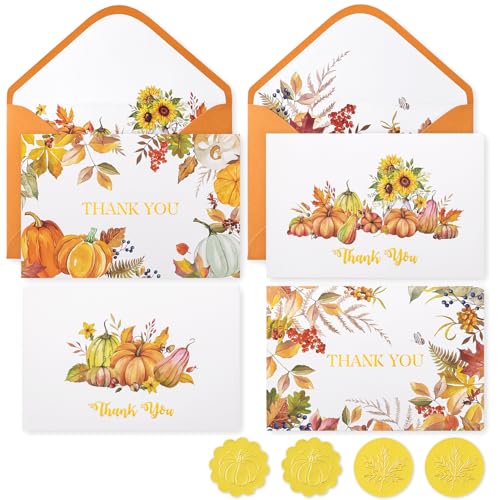 Cartes de remerciement mariage d'automne pour votre table de Thanksgiving et fêtes