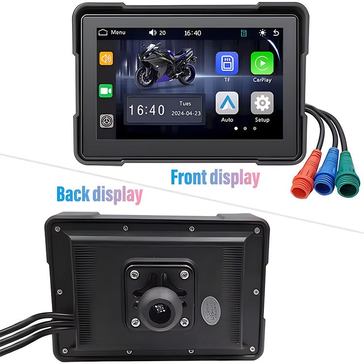 Motocicletas de 5 Pulgadas con navegación GPS a Bordo Motocicletas portátiles DVR tpms vehículos inalámbricos y Android vehículos con navegación GPS Motocicletas IPS Pantalla táctil Impermeable