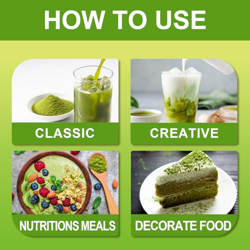 Image of Moringa Powder Organic with Matcha, Green Teas & Resveratrol, 8 OZ Superfood Energy Booster, Antioxidant & Immune Support, Vegan, Gluten Free, Easy-to-Mix (1 Pack)
