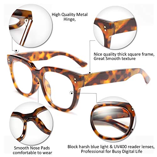 FEISEDY Occhiali da Lettura Anti Donna Luce Blu