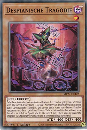 MP22-DE122 - Despianische Tragödie - Common - Deutsch - 1. Auflage - im Set mit Ultrapro Toploader - Yugioh