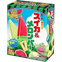 ロッテ BIG スイカ&メロンバー 新発売 70ml×6本 9箱