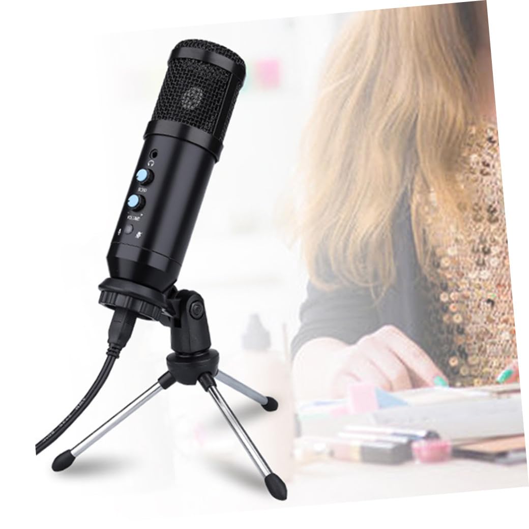 Uonlytech 1satz USB Kondensatormikrofon Mit Stativ Und Kopfhörerausgang Für Podcasting Livestreaming Und Studioaufnahmen Mit Geräuschreduzierender Technologie Und Einfachem