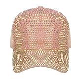 DivaDesigns Crystal Paved Bling Hat/Cap 902 - AB/Pink