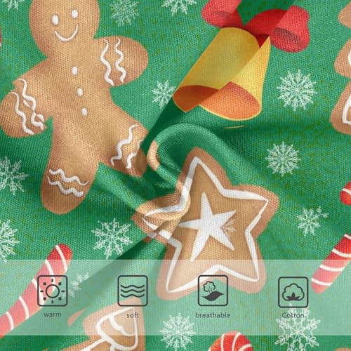 Wusikd Christmas Xmas Girls' Underwear Cotton Gingerbread Gifts Girls Briefs Soft Toddler Underwear 4T3