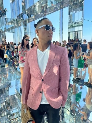 Mens Casual Blazer Suit Jacket Lightweight Two Button Sport Coat Slim Fit Business Suit Jacket Work Office3