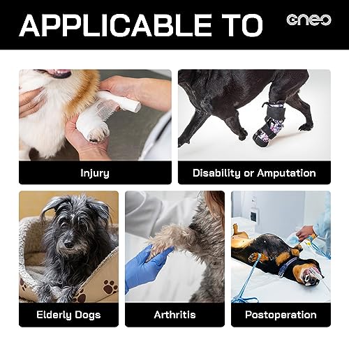 CNEO Peitoral para cães de porte médio e grande, arnês ajustável para pernas traseiras, arnês confor