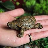 LKXZYX Mignon Mini résine Tortue Statue bonsaï Pot de Fleurs Accessoires de décoration pour Bureau extérieur Jardin Sculpture décor Ornement Livraison directe