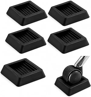 Set of five non-slip furniture wheel stoppers
