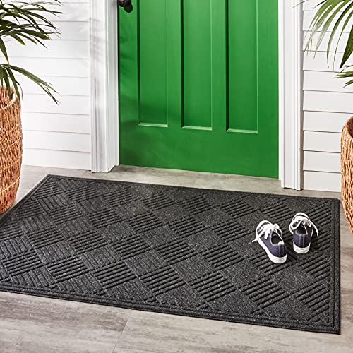 Apache Mills Textures Crosshatch Entrance Mat, 3-Feet By 5-Feet, Charcoal (60-461-1901-3X5) #TOP4