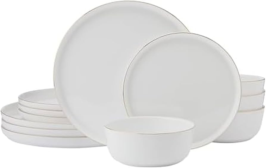 Amazon.com | Mikasa Samantha Gold Bone China Chip Resistant 12