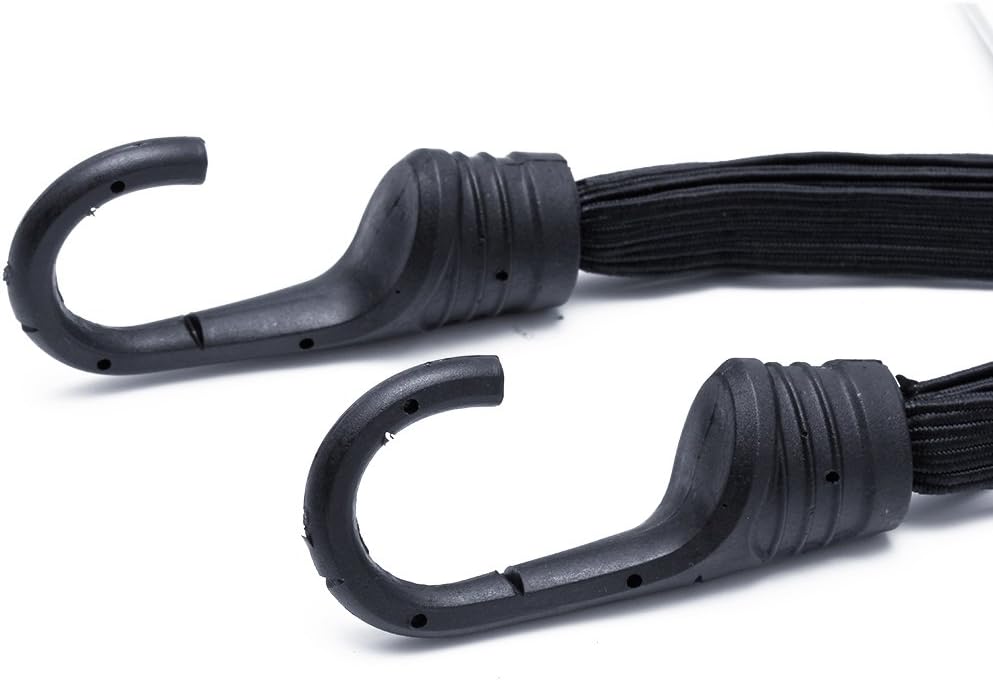 Kangnice Retractable Elastic Rope Strap for Motorcycle Helmet Luggage, 2 Hooks