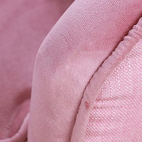 Pet Sofa Bed, Velvet Couch With Washable Cushion For Small Dog Cat, Gray (Pink) #TOP6
