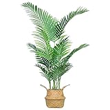 Hanamono 4.59ft Artificial Palm Tree,Potted Faux Plants Large Tropical Areca Palm Trees Home Decor I