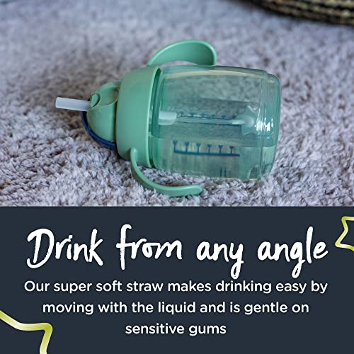 Tommee Tippee Superstar Weighted Straw Cup For Toddlers, 6M+, 10Oz, 2 Pack Leak And Shake-Proof, Antimicrobial Technology, Green #TOP4