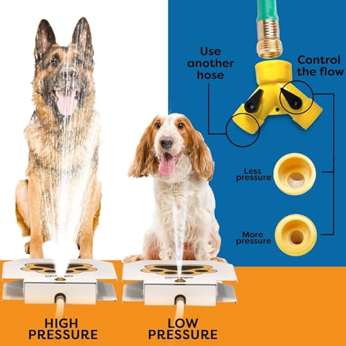 Scuddles Dog Sprinkler, Paw Activated Water Fountain, Outdoor Dog Water Sprinkler with Copper Valve, Easy Step-On Pedal, Perfect For Dogs to Stay Cool and Hydrated, Hose Attachment and Training Guide, by scuddles - Image 5