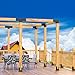 TROPTOLKY Woodwork Pergola Kit 2 Pcs- Post and Beam T Brackets - Modular Sizing Pergola Brackets Hardware fit for 4 x 4 Lumber, Heavy Duty