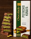 Chocolado Dubai Pistachio Kunafa Chocolate Bar (The Original), Premium Milk Chocolate, Golden Kadayif Crisps, Hand-Harvested Pistachios - Imported from DUBAI UAE , Ideal Gift for all Occasions, 100% Original Taste! (LARGE-6.53 oz)