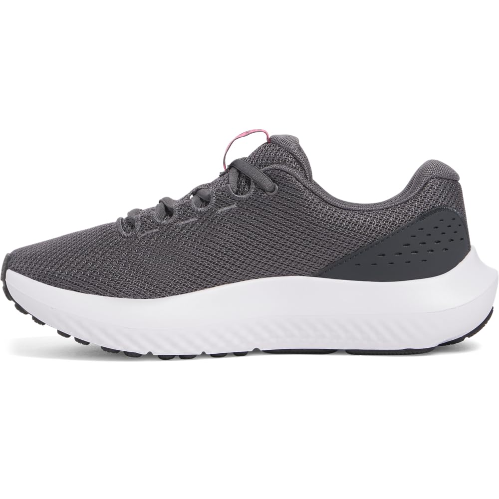 Under Armour Surge 4 Damen-Laufschuhe, Castlerock Anthrazit Aero Pink, 38.5 EU